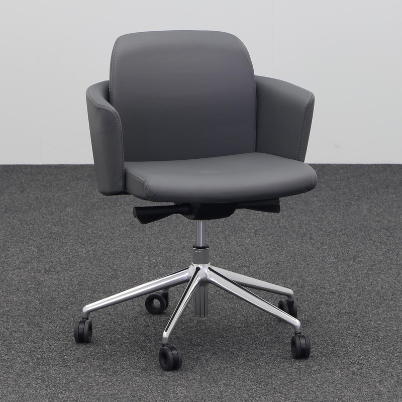 Image of Office swivel chairs Bralco MY BELLE with fixed armrests, Gray, New, Ergonomic chair - ideal for flexible working