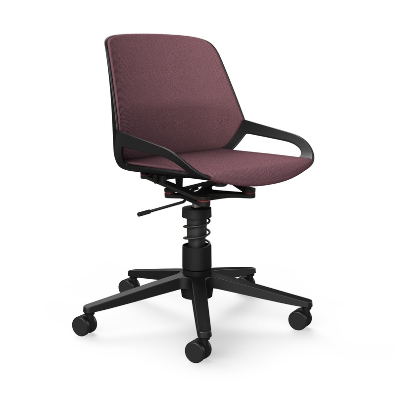 Image of Office swivel chair Aeris Numo Task without armrests, Light violet/Black, New, Ergonomic chair - ideal for flexible working