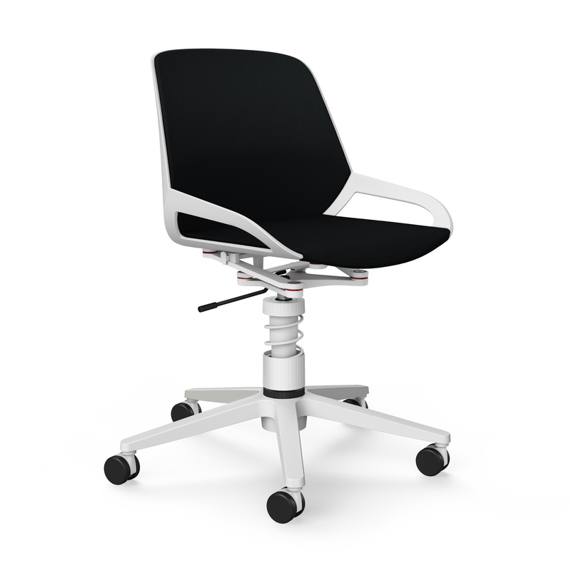 Image of Office swivel chair Aeris Numo Task without armrests, Black/White, New, Ergonomic chair - ideal for flexible working