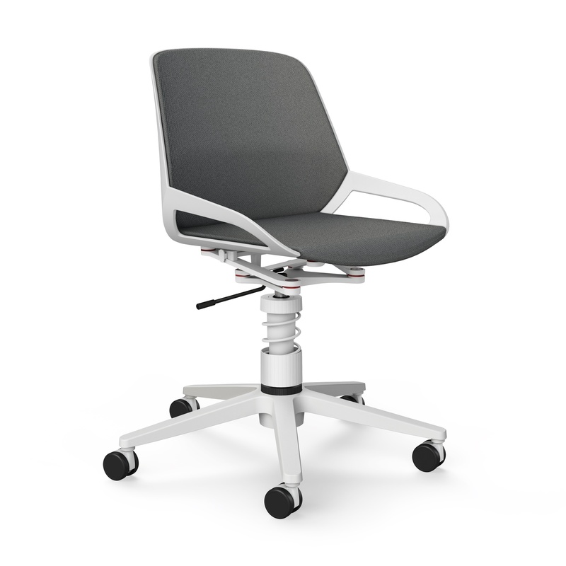 Image of Office swivel chair Aeris Numo Task without armrests, Gray/White, New, Ergonomic chair - ideal for flexible working