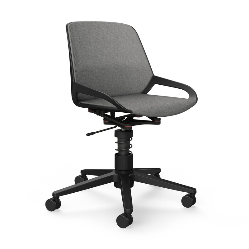 Image of Office swivel chair Aeris Numo Task without armrests, Light grey/Black, New, Ergonomic chair - ideal for flexible working