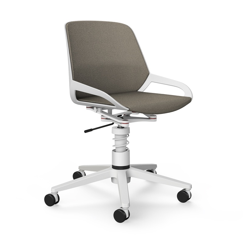 Image of Office swivel chair Aeris Numo Task without armrests, Beige/White, New, Ergonomic chair - ideal for flexible working