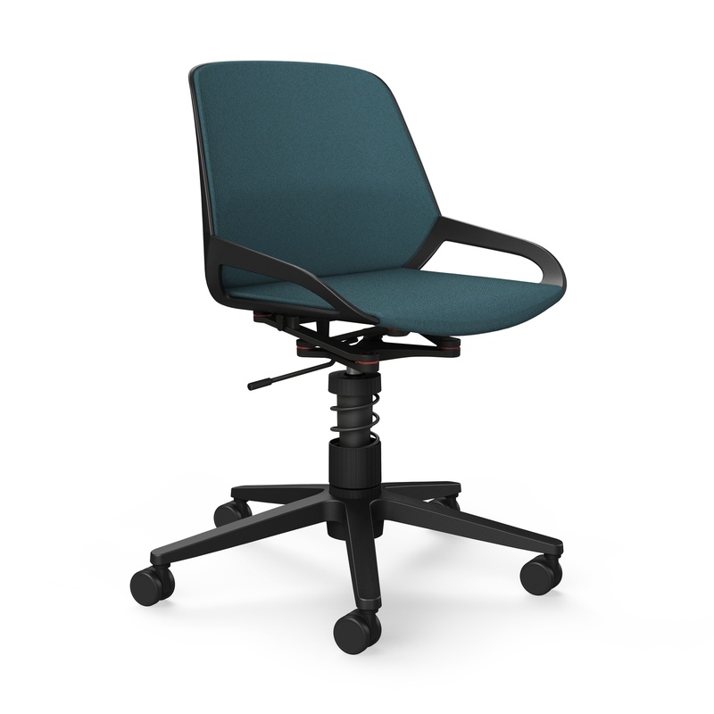 Image of Office swivel chair Aeris Numo Task without armrests, Blue/Black, New, Ergonomic chair - ideal for flexible working