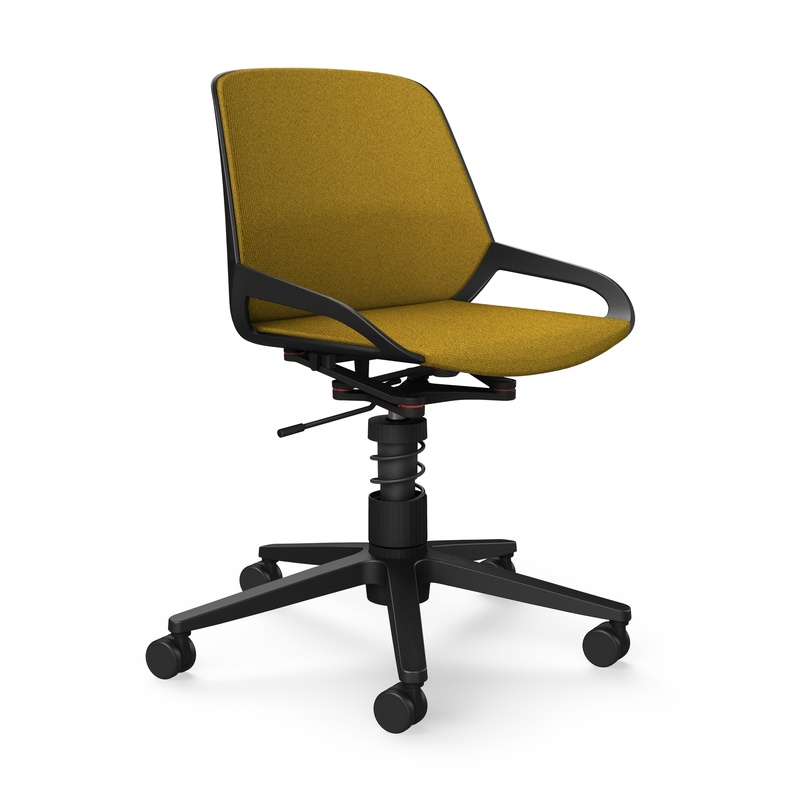 Image of Office swivel chair Aeris Numo Task without armrests, Yellow/Black, New, Ergonomic chair - ideal for flexible working