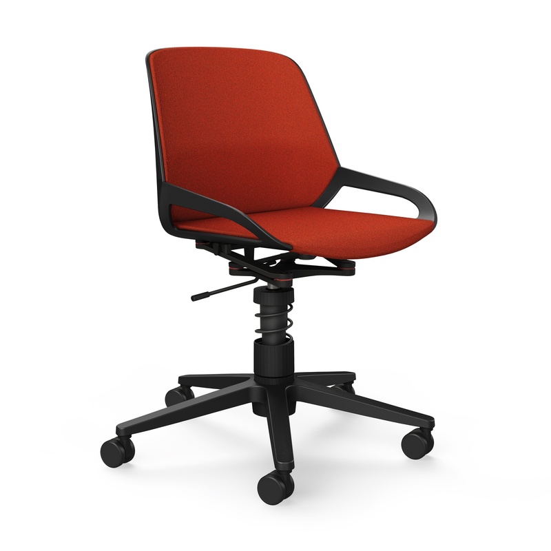 Image of Office swivel chair Aeris Numo Task without armrests, Orange/Black, New, Ergonomic chair - ideal for flexible working