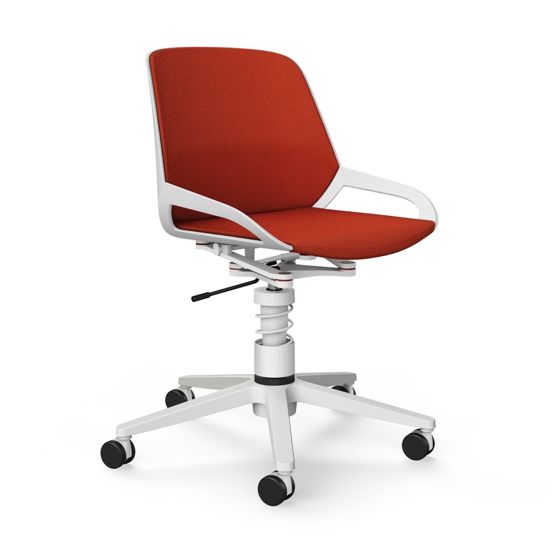 Image of Office swivel chair Aeris Numo Task without armrests, Orange/White, New, Ergonomic chair - ideal for flexible working