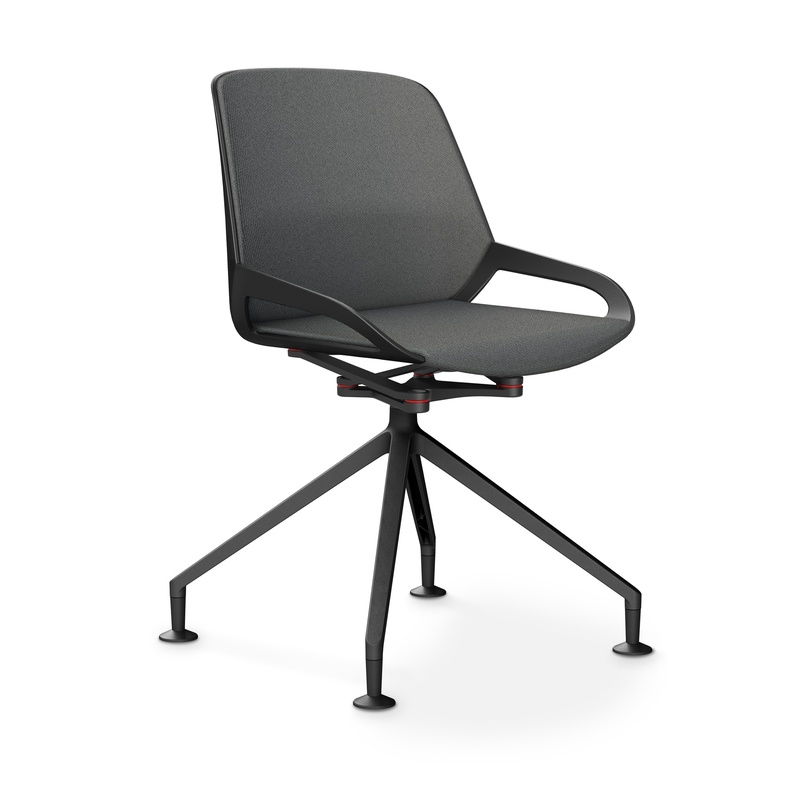 Image of Aeris Numo Comfort conference chair Gray/Black without armrests, New - Perfect for office and reception