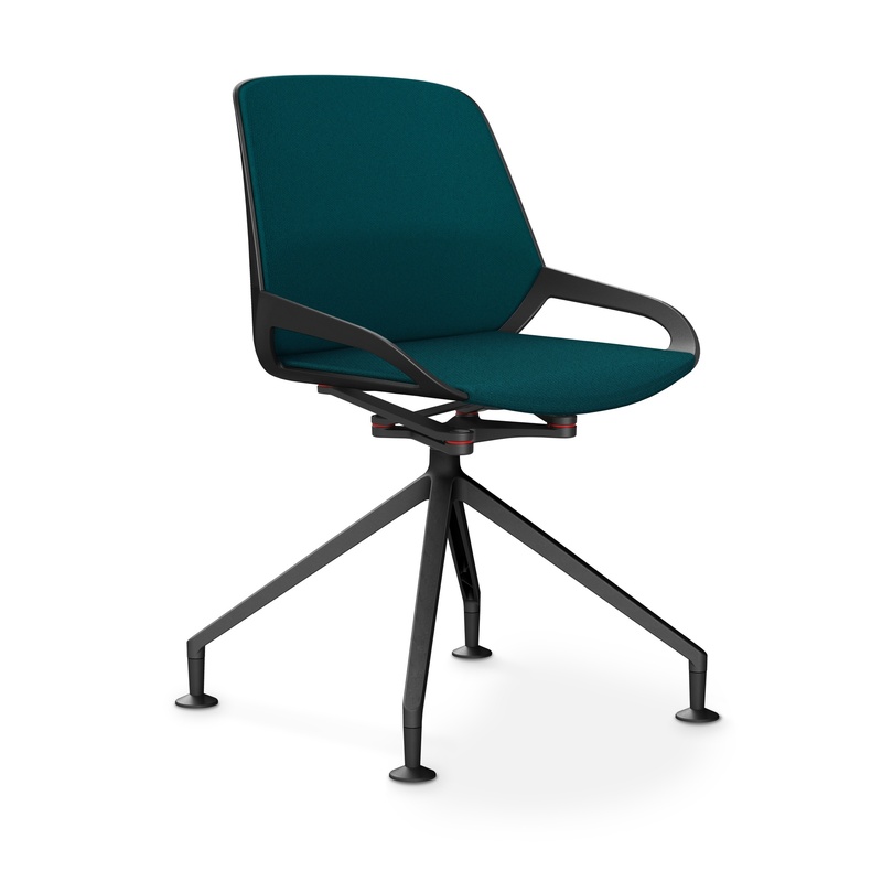 Image of Aeris Numo Comfort conference chair Petrol/Black without armrests, New - Perfect for office and reception