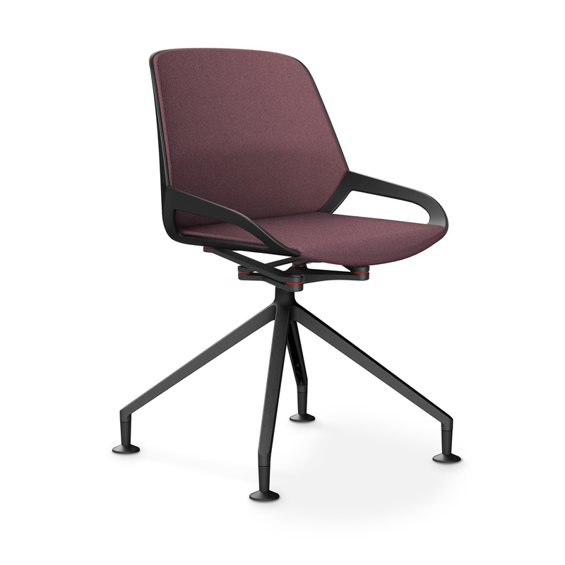 Image of Aeris Numo Comfort conference chair Light violet/Black without armrests, New - Perfect for office and reception