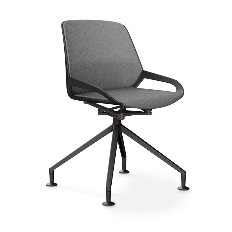 Image of Aeris Numo Comfort conference chair Light grey/Black without armrests, New - Perfect for office and reception