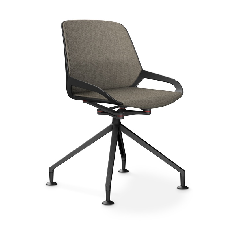 Image of Aeris Numo Comfort conference chair Beige/Black without armrests, New - Perfect for office and reception