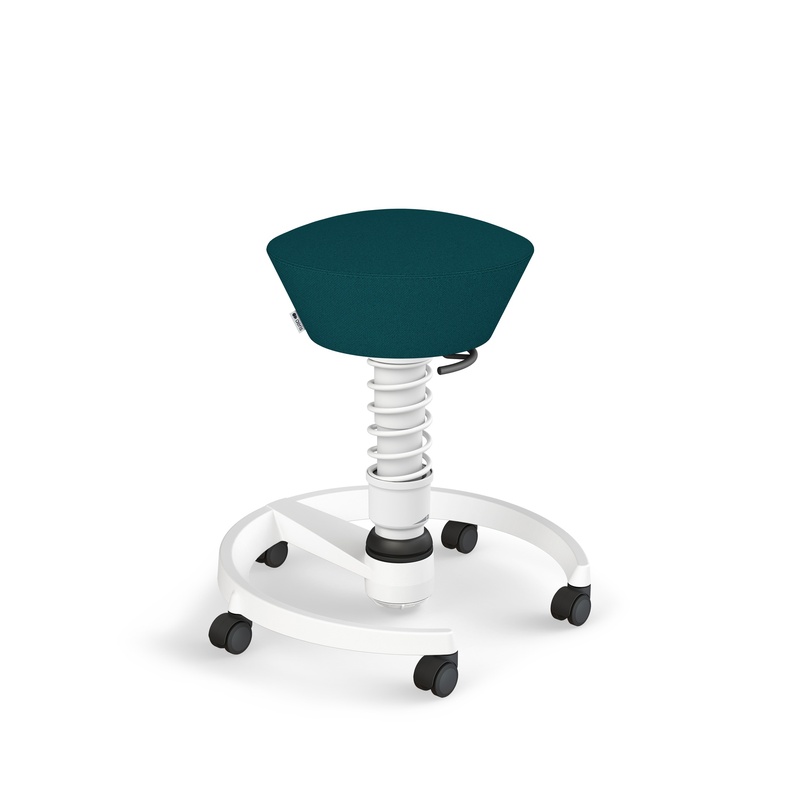 Image of Aeris Swopper office stool Petrol/White, New, Dynamic sitting - ideal for healthy sitting