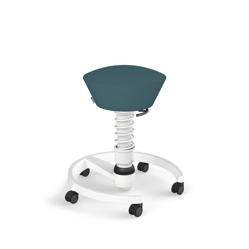 Image of Aeris Swopper office stool Blue/White, New, Dynamic sitting - ideal for healthy sitting