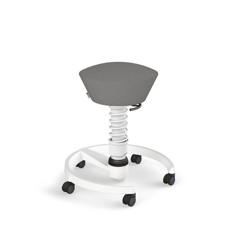 Image of Aeris Swopper office stool Light grey/White, New, Dynamic sitting - ideal for healthy sitting