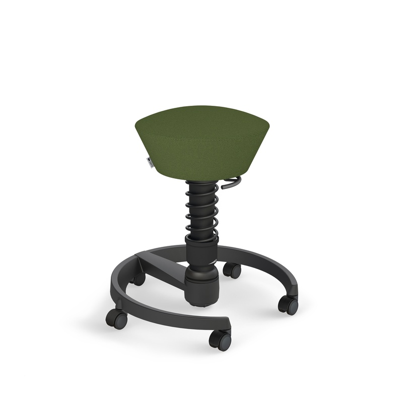 Image of Aeris Swopper office stool Green/Black, New, Dynamic sitting - ideal for healthy sitting