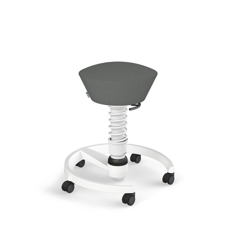 Image of Aeris Swopper office stool Gray/White, New, Dynamic sitting - ideal for healthy sitting