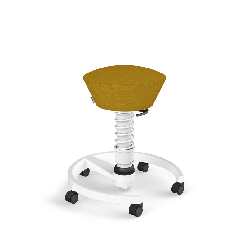 Image of Aeris Swopper office stool Yellow/White, New, Dynamic sitting - ideal for healthy sitting