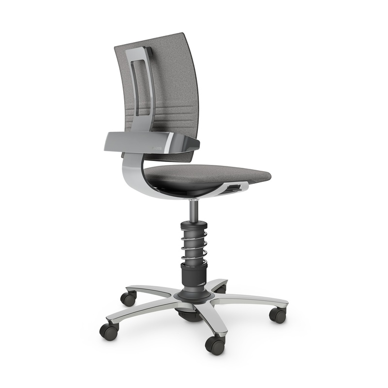 Image of nv without armrests, Light grey/High-gloss polished, New, Ergonomic chair - ideal for flexible working