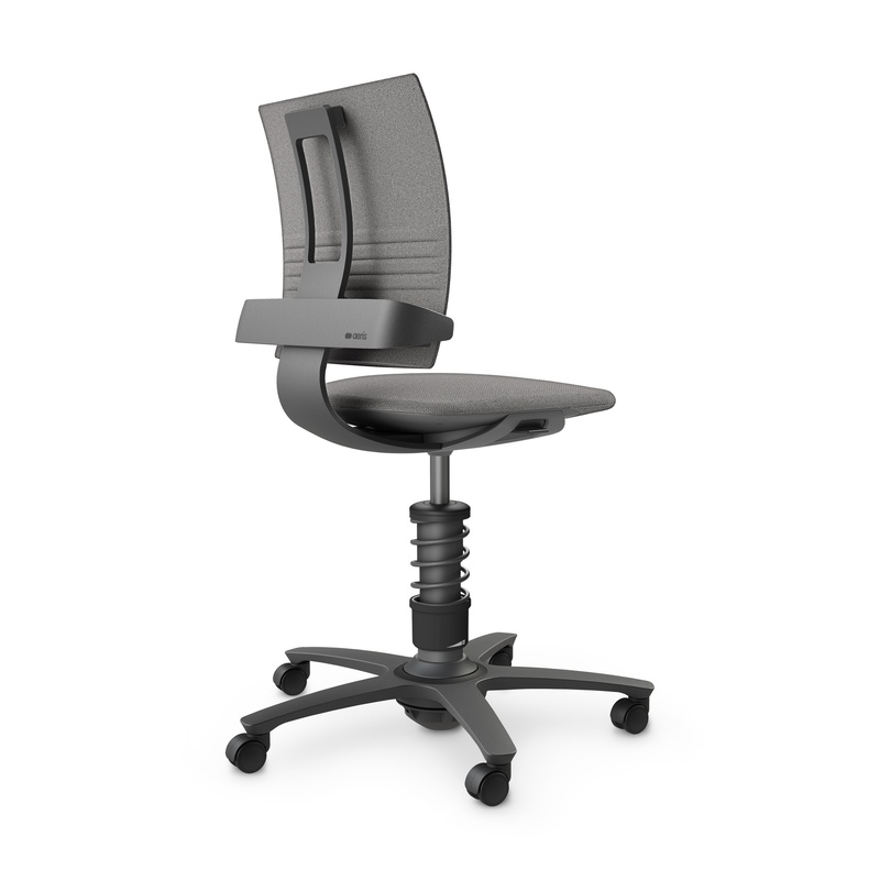 Image of nv without armrests, Light grey/Black, New, Ergonomic chair - ideal for flexible working