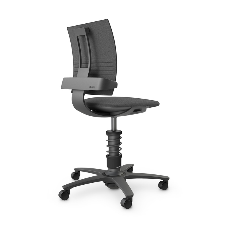 Image of nv without armrests, Gray/Black, New, Ergonomic chair - ideal for flexible working