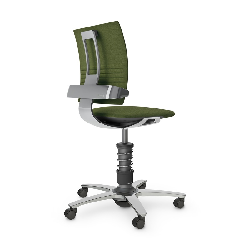 Image of nv without armrests, Green/High-gloss polished, New, Ergonomic chair - ideal for flexible working