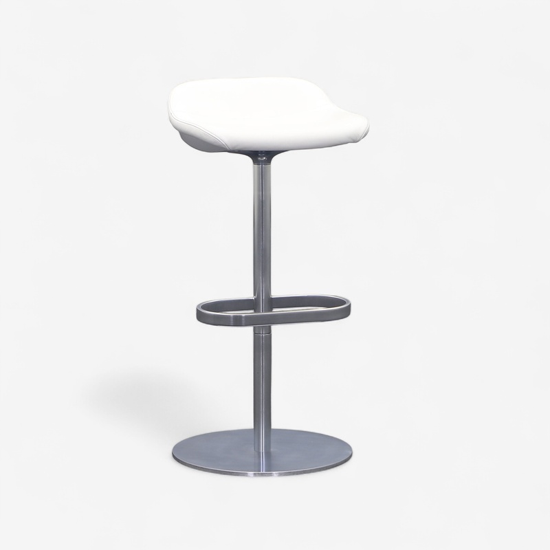 Image of Turtle Barstool Walter Knoll, White/Silver gray, Good, Counter stool - Practical & comfortable