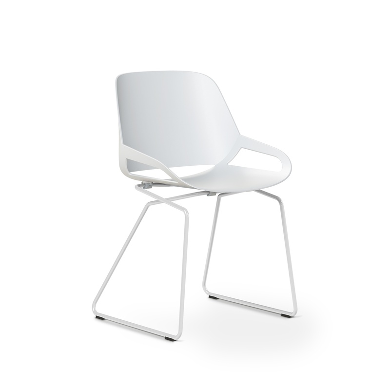 Image of Aeris Numo conference chair White/None without armrests, New - Comfortable seating