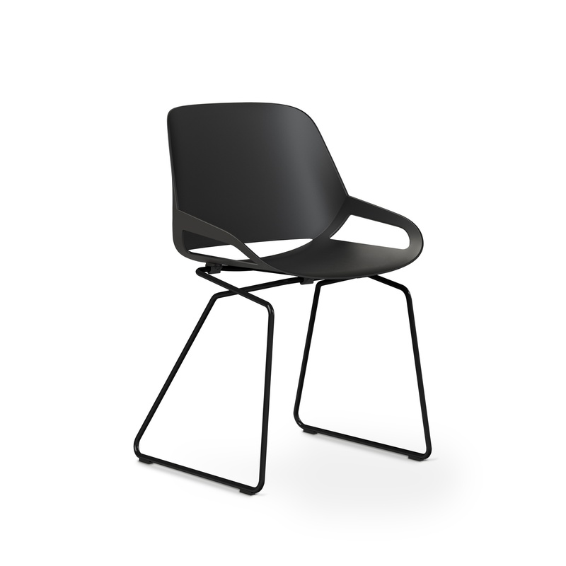 Image of Aeris Numo conference chair Black/None without armrests, New - Comfortable seating