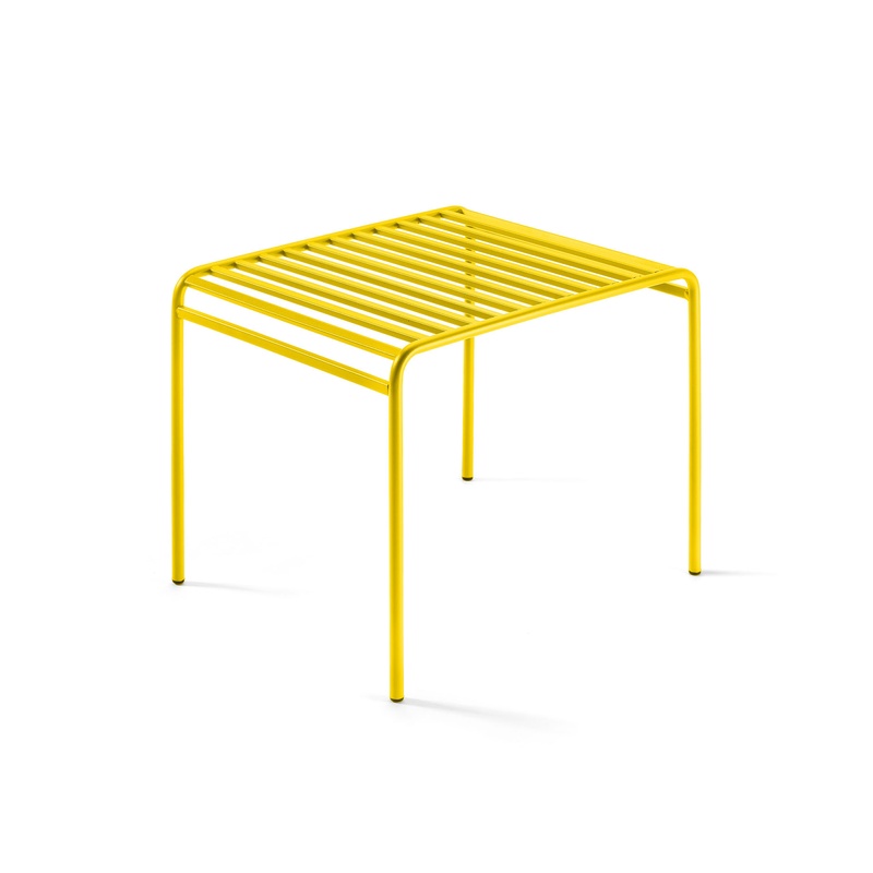 Image of Garden table Gaber link 57.0 x 45.0 x 45.0 cm, Yellow, New