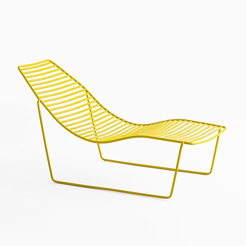 Image of Garden lounger Gaber link 71.0 x 82.0 x 153.0 cm, Yellow, New