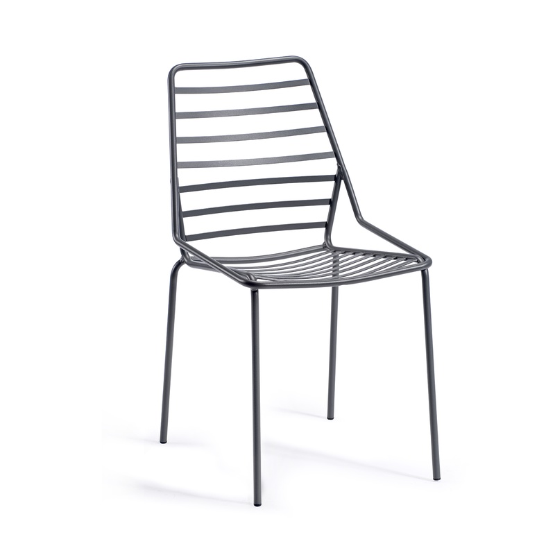 Image of Garden chair Gaber link 48.0 x 86.0 x 57.0 cm, Anthracite, New