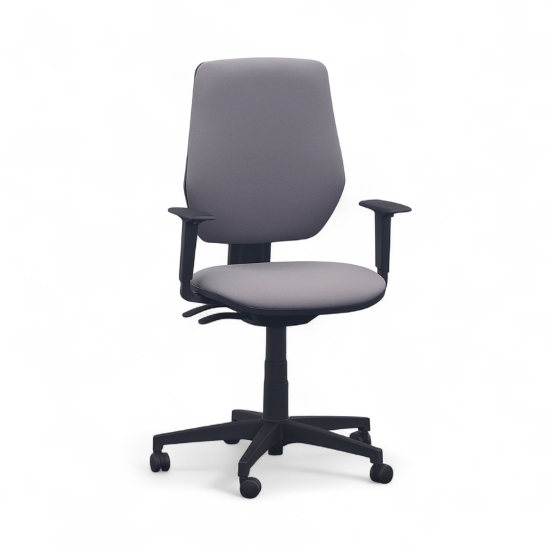Image of LAS office swivel chair with 1D armrests, Gray/Black, Very good, Ergonomic chair - ideal for flexible working