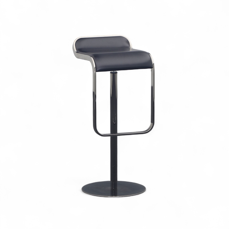 Image of Bar stool Lapalma, Black/Chrome-plated without armrests, Normal used, Counter stool - Practical & comfortable