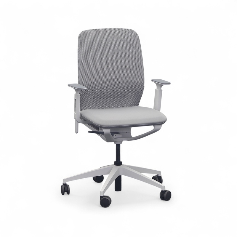 Image of Sedus se:motion office chair with 1D armrests, Light gray/White, Good, Ergonomic chair - ideal for flexible working