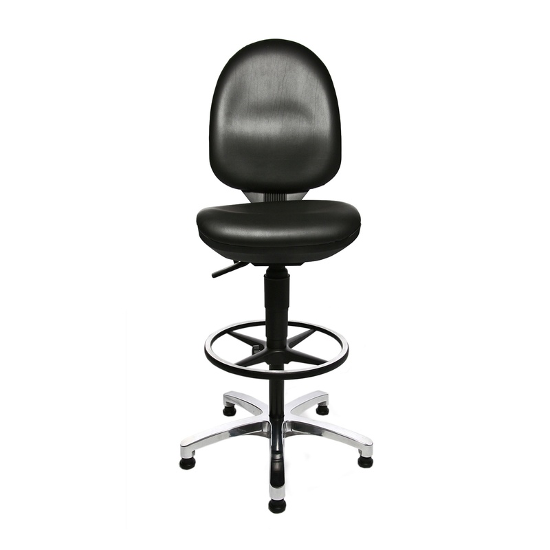 Image of Office chair Topstar Tec without armrests, Black/Chrome-plated, New, Ergonomic chair - ideal for flexible working