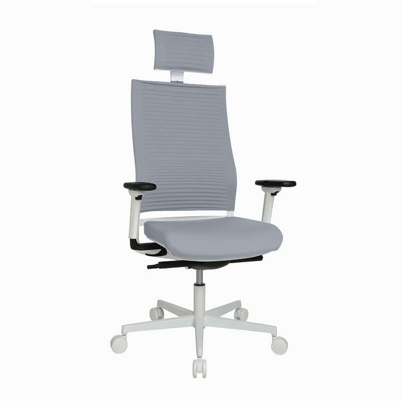 Image of Office chair Topstar Sitness Life 80 with 1D armrests, Gray/White, New, Ergonomic chair - ideal for flexible working