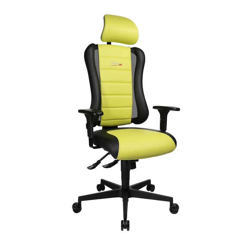 Image of Office chair Topstar Sitness Racer RS with 1D armrests, Green/Black, New, Ergonomic chair - ideal for flexible working