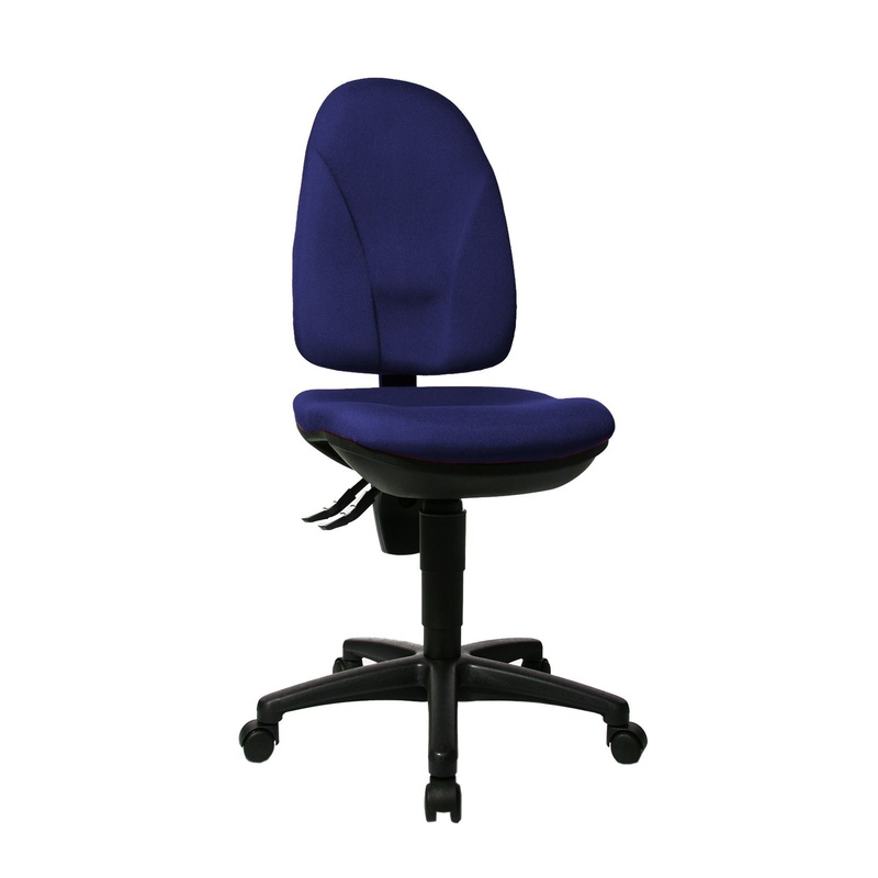 Image of Office chair Topstar Point 30 without armrests, Blue/Black, New, Ergonomic chair - ideal for flexible working