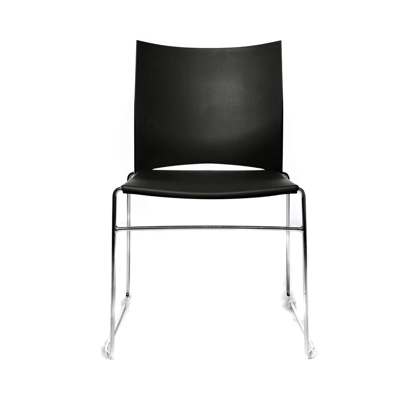 Image of Topstar W-Chair conference chair Black/Chrome-plated without armrests, New - Comfortable seating