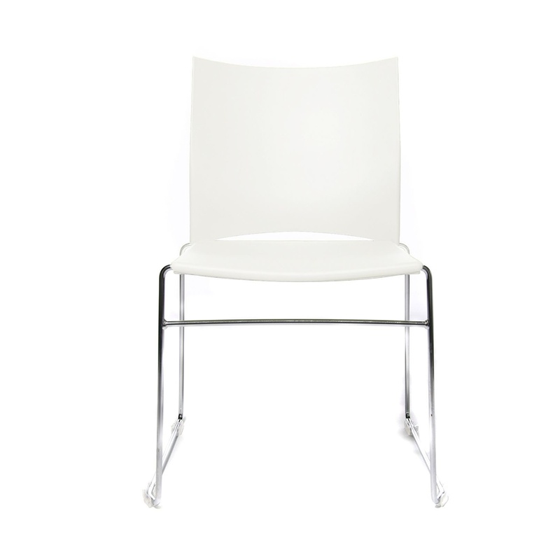 Image of Topstar W-Chair conference chair White/Chrome-plated without armrests, New - Comfortable seating