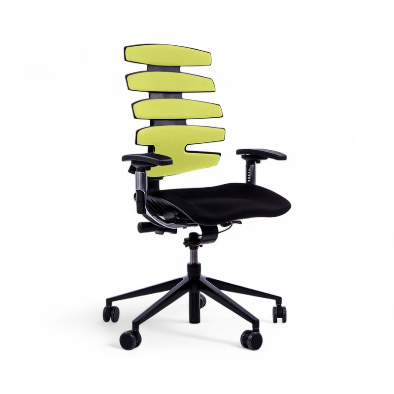 Image of Office chair SitagWave with 3D armrests, Green/Black, New, Ergonomic chair - ideal for flexible working