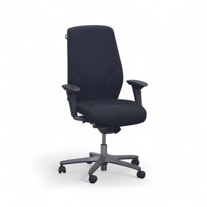 Image of Giroflex 64-9278 executive chair with 4D armrests, Black/Silver gray, Normal used, Ergonomic chair - ideal for flexible working