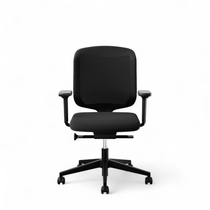 Image of Giroflex 434 Chair 2 Go office chair with 1D armrests, Black/Black, New, Ergonomic chair - ideal for flexible working