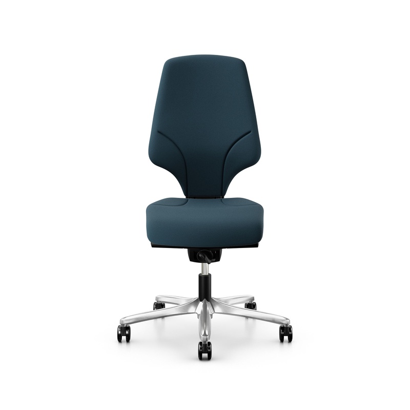 Image of Office swivel chair Giroflex 64-3578 without armrests, Blue/Chrome-plated, New, Ergonomic chair - ideal for flexible working