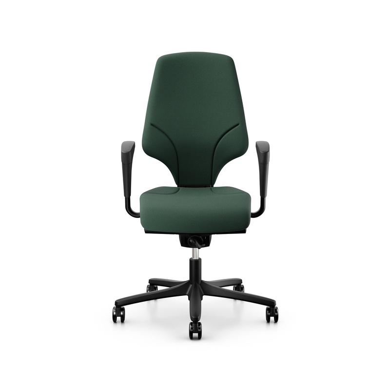 Image of Office swivel chair Giroflex 64-3578 with 1D armrests, Dark green/Black, New, Ergonomic chair - ideal for flexible working
