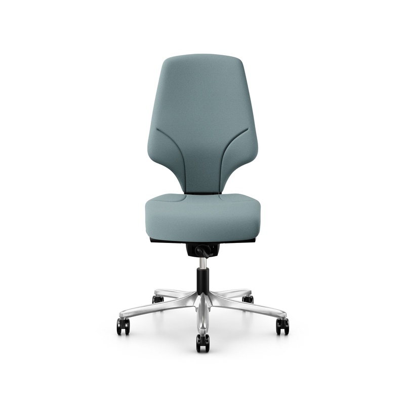 Image of Office swivel chair Giroflex 64-3578 without armrests, Light blue/Chrome-plated, New, Ergonomic chair - ideal for flexible working