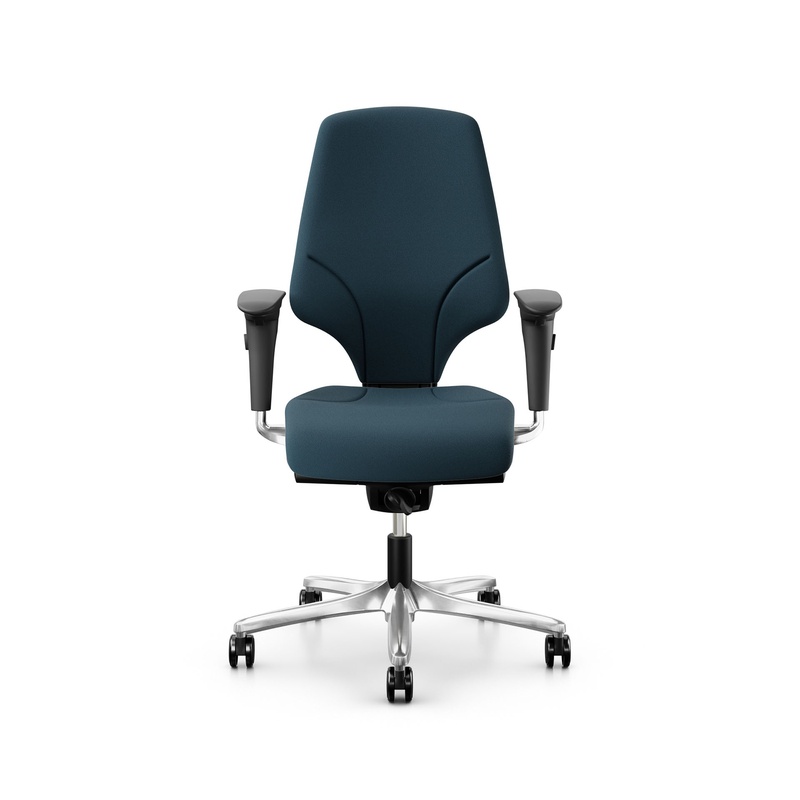 Image of Office swivel chair Giroflex 64-3578 with 4D armrests, Blue/Chrome-plated, New, Ergonomic chair - ideal for flexible working