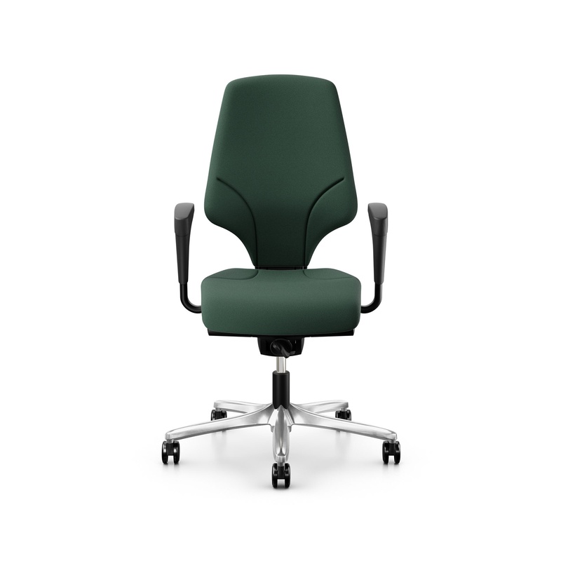 Image of Office swivel chair Giroflex 64-3578 with 1D armrests, Dark green/Chrome-plated, New, Ergonomic chair - ideal for flexible working