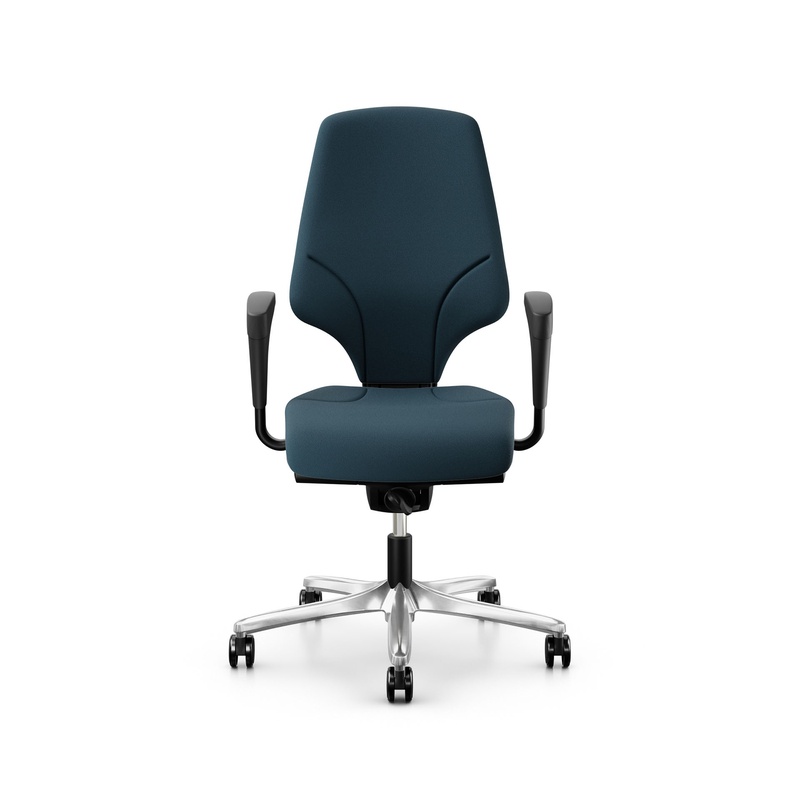 Image of Office swivel chair Giroflex 64-3578 with 1D armrests, Blue/Chrome-plated, New, Ergonomic chair - ideal for flexible working