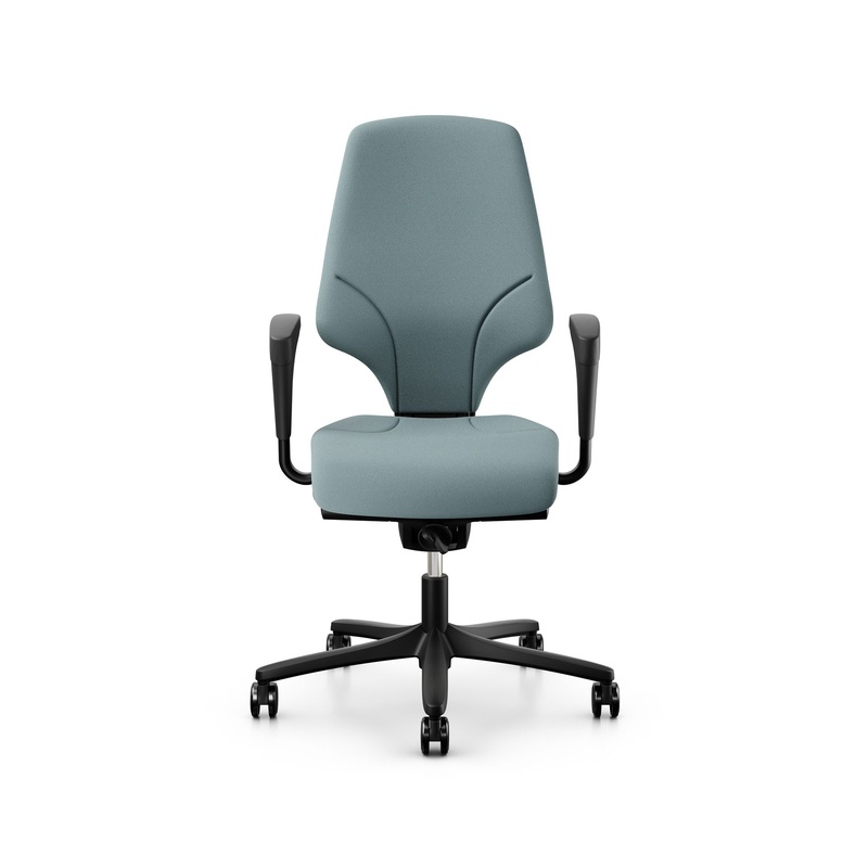 Image of Office swivel chair Giroflex 64-3578 with 1D armrests, Light blue/Black, New, Ergonomic chair - ideal for flexible working